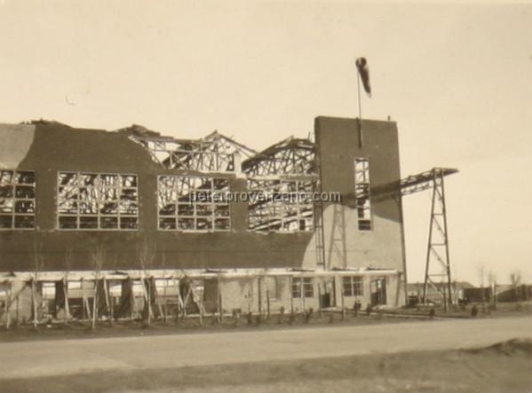 Peter Provenzano Photo Album Image_copy_052.jpg - Bombed airplane hangar. Fall of 1940.